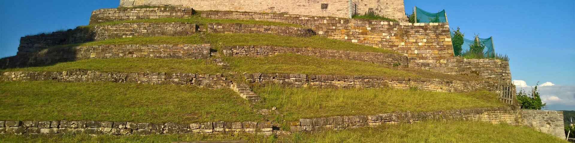 Burgruine in Hoheneck (Ludwigsburg) im Sommer