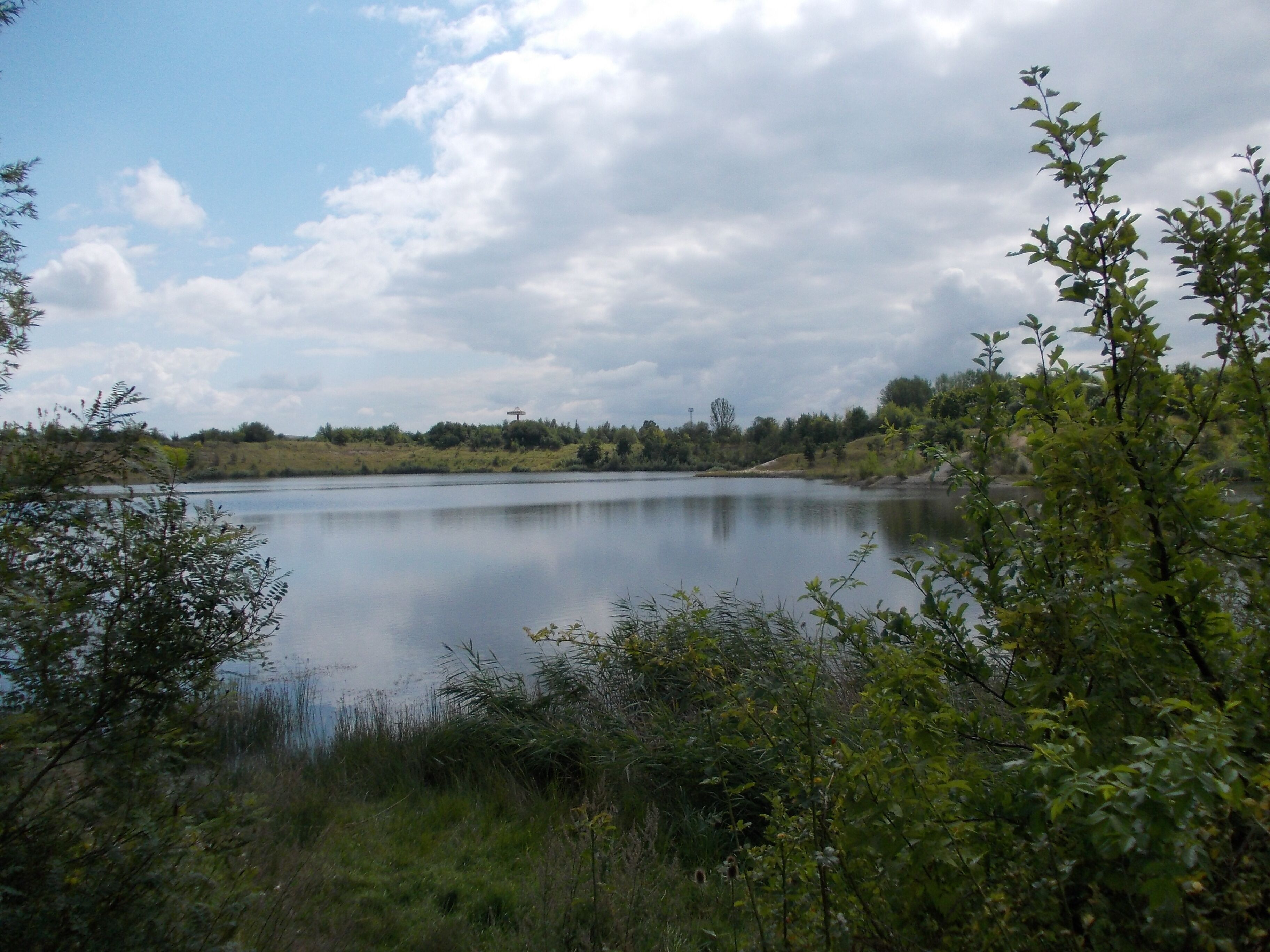 Halle-Neustadt Quarry Lake, a former limestone quarry in Halle/Saale