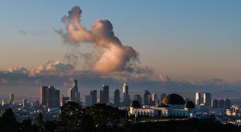 Griffith Observatory Sunrise Panorama with Towering Cumulus Cloud