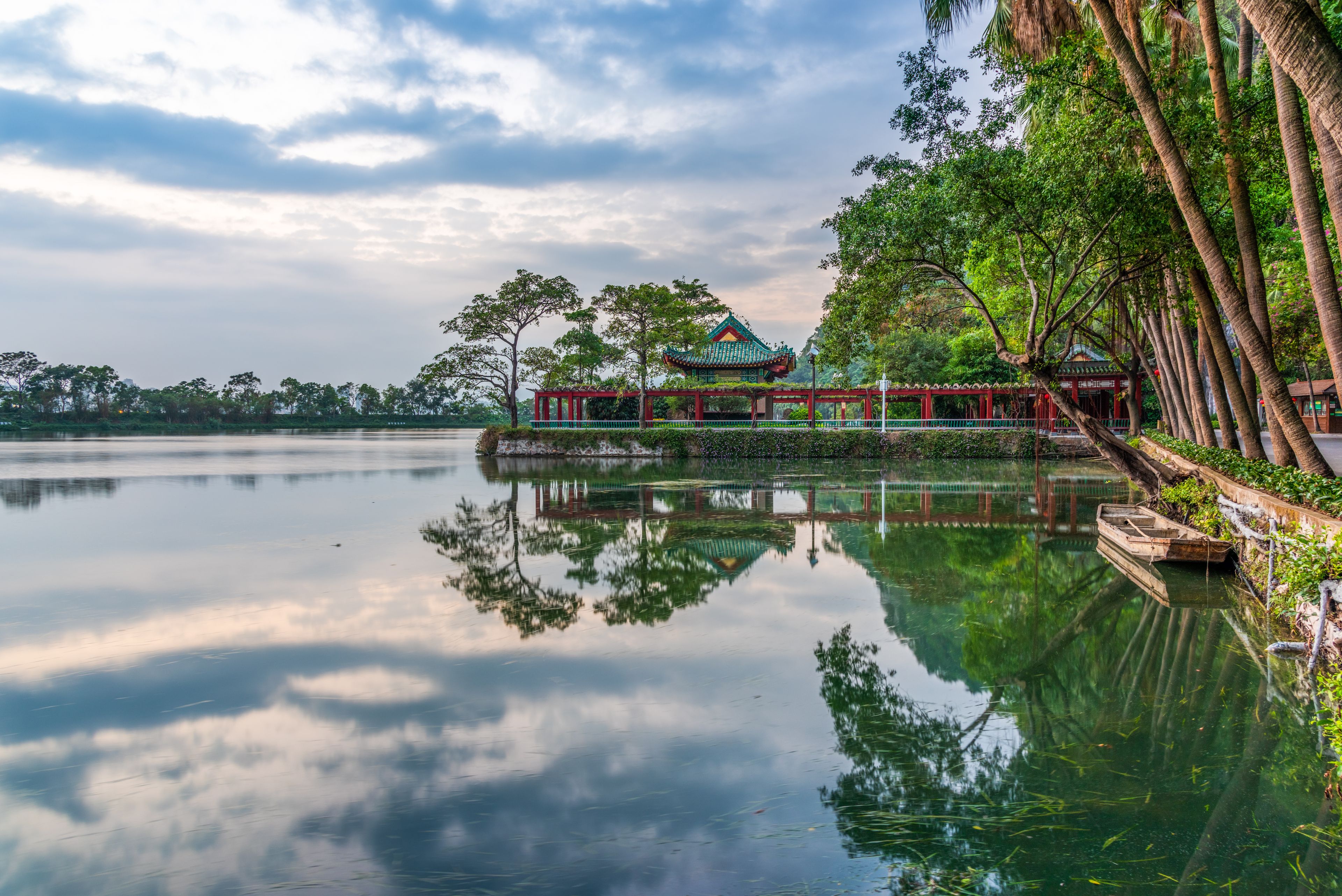 Dusk of Qixingyan Scenic Spot, Duanzhou District, Zhaoqing City, Guangdong Province,China