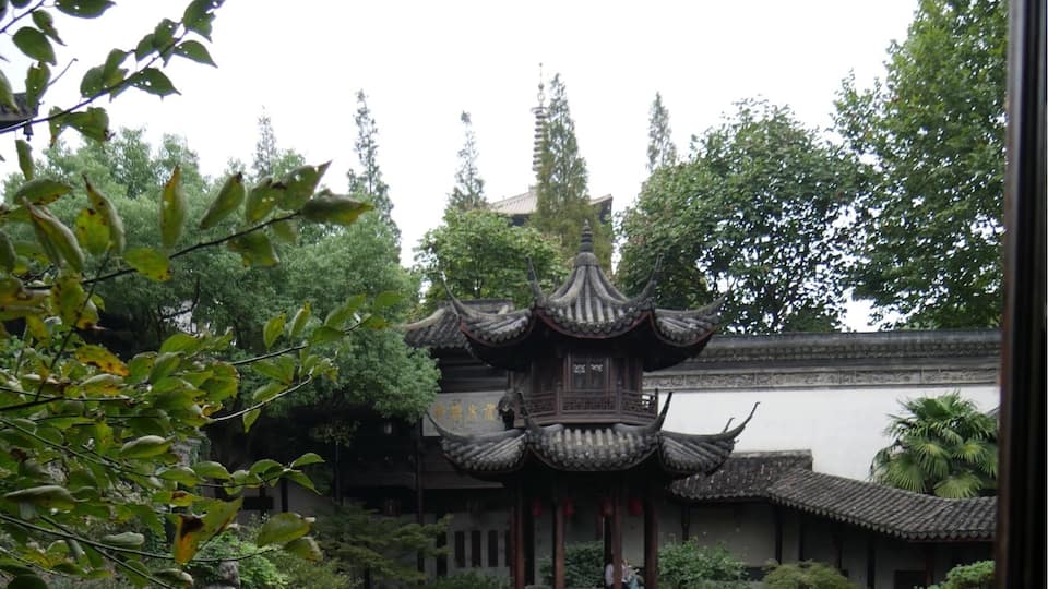 Xiao Lian Zhuang (Lesser Lotus Villa) bridge view. Nanxun Ancient Town, China. #green