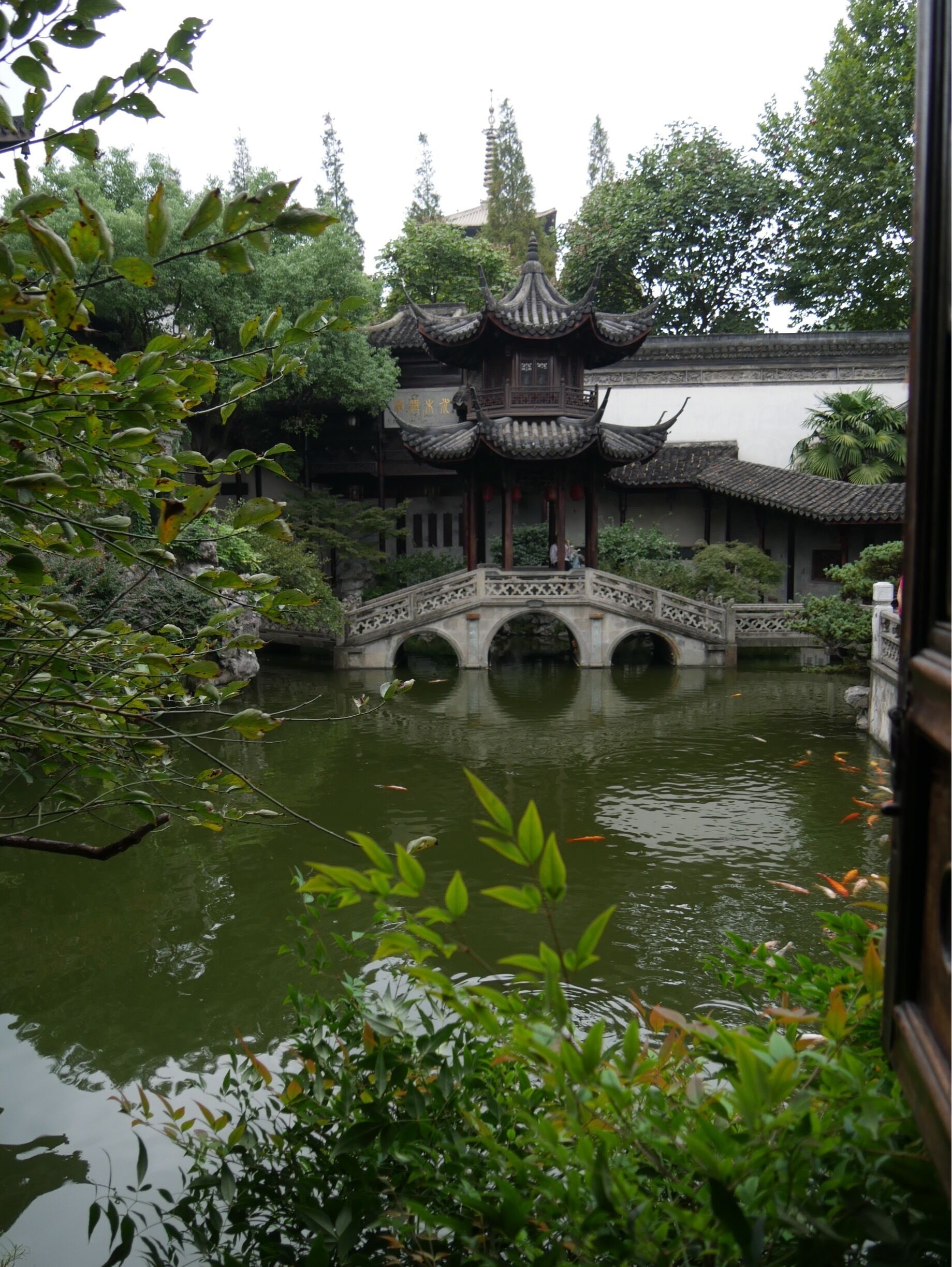 Xiao Lian Zhuang (Lesser Lotus Villa) bridge view. Nanxun Ancient Town, China. #green