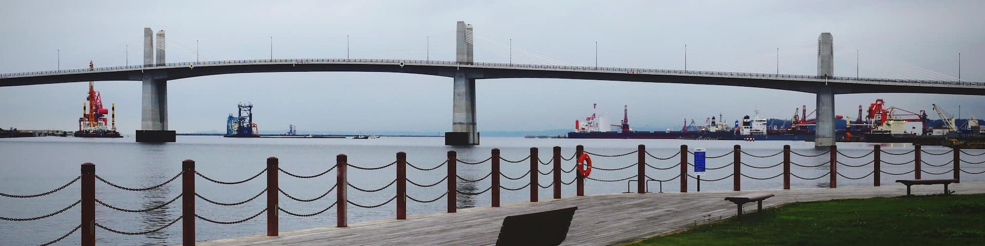 PIER ON BRIDGE AGAINST SKY