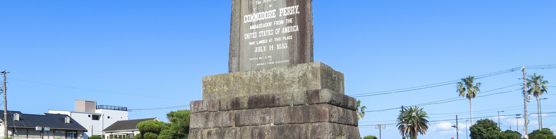 Monument of Commodore Perry in Yokosuka, Kanagawa, Japan. May 24, 2022