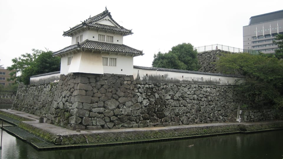 photo of Funai Castle Hitojichi-yagura and Base of The Keep Tower in Honmaru
