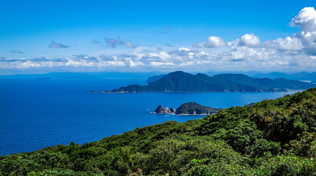 千畳敷高原から日本海の青海島 山口県長門市