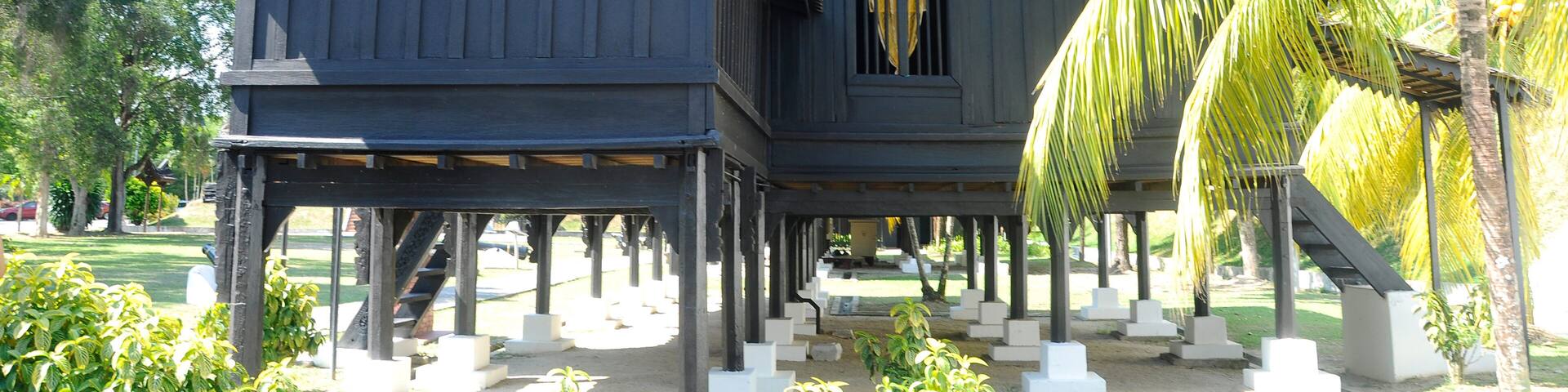 Sample of Negeri Sembilan Malay traditional house. Located at Negeri Sembilan Cultural Art Centre, Malaysia