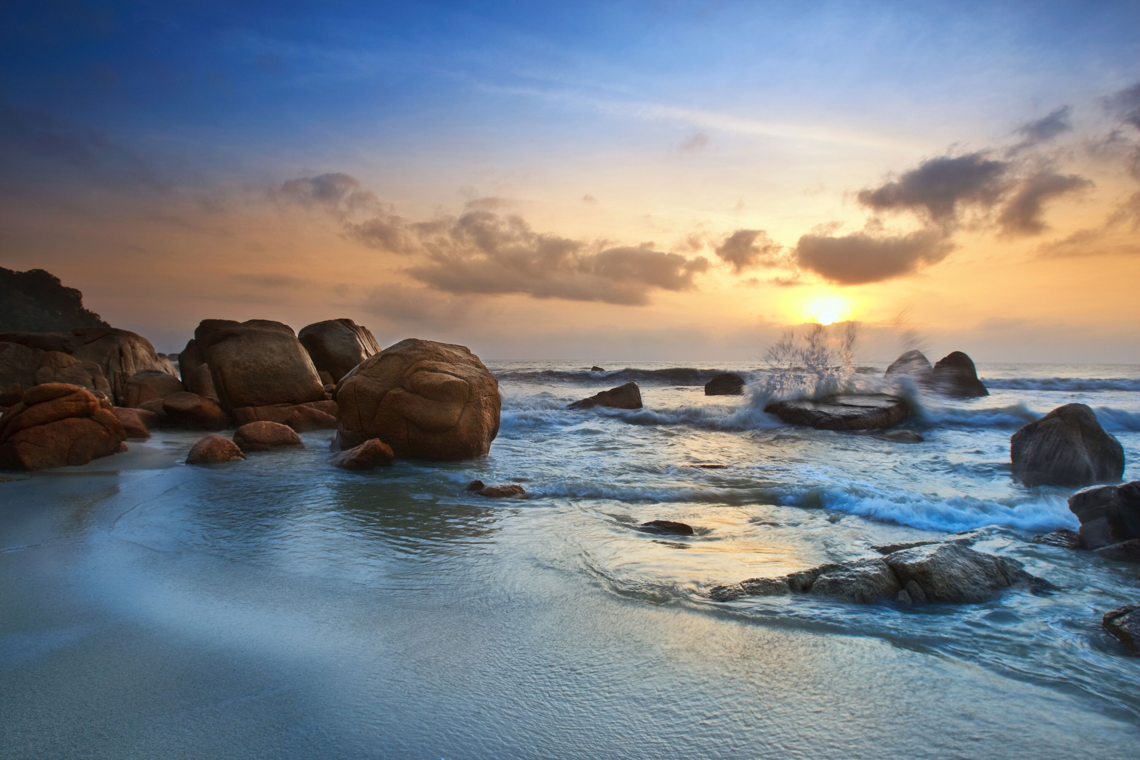 sunrise view at seaside Kuantan Malaysia