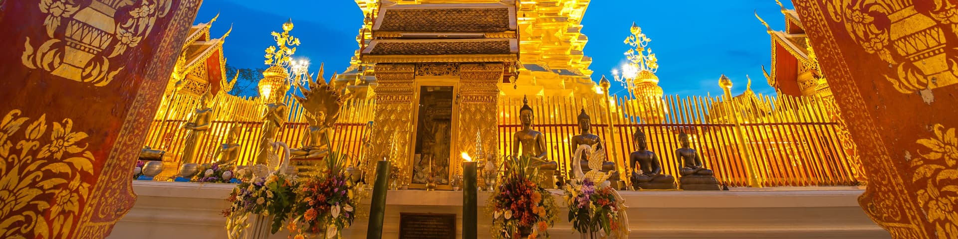 Doi Suthep Pagoda in the early morning. Chiang Mai Thailand