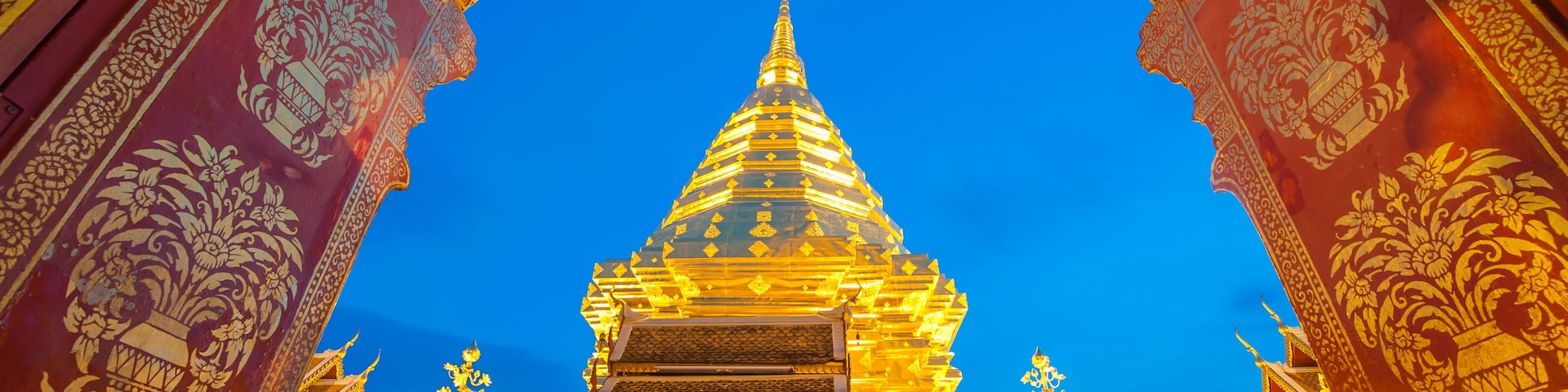Doi Suthep Pagoda in the early morning. Chiang Mai Thailand