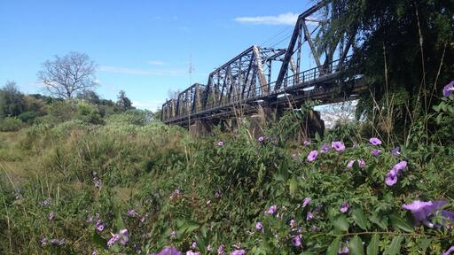 Railway bridge since world war II.