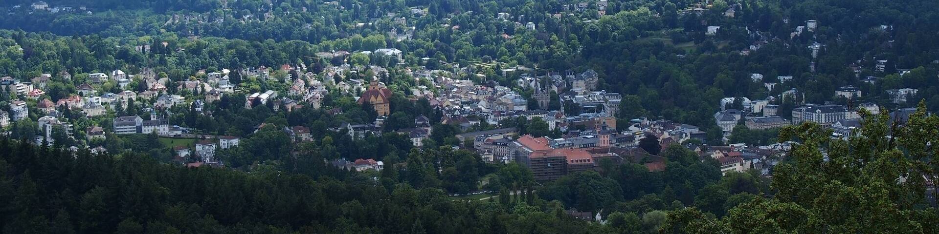 Blick auf Baden-Baden im Schwarzwald