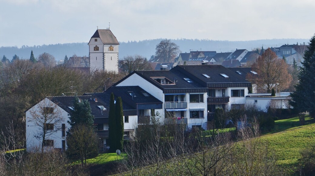 Dagersheim mit evangelischer Kirche (1422 Hl. Fridolin; 1784 St. Agathe-Kirche)