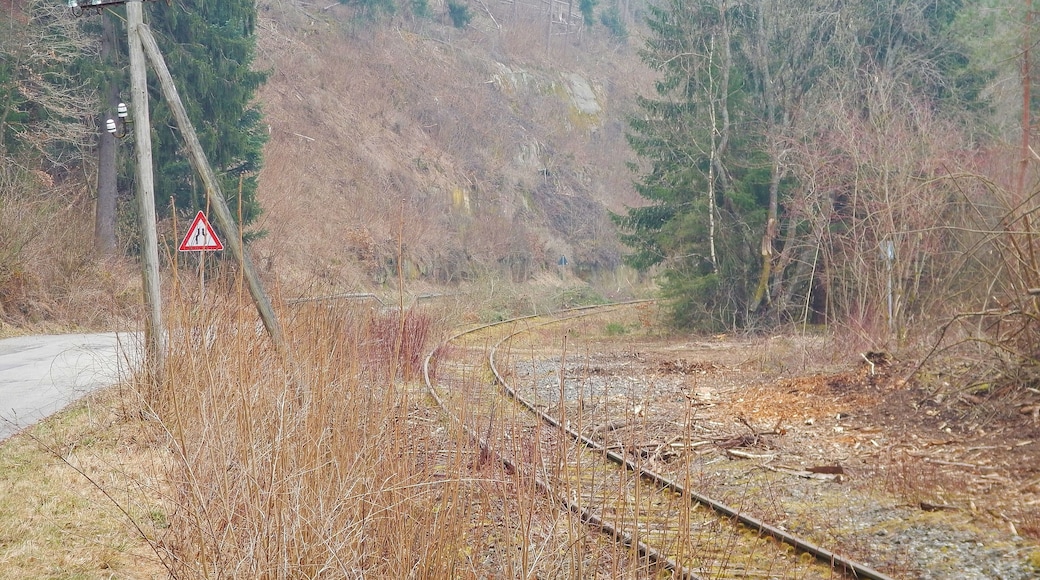 Hermann-Hesse-Bahn, S-Bahn Fertigstellung spätestens 2019 geplant , ehemalig:Württembergische Schwarzwaldbahn, Stuttgart Calw, eröffnet 1872, eingestellt 1983, bei Hirsau