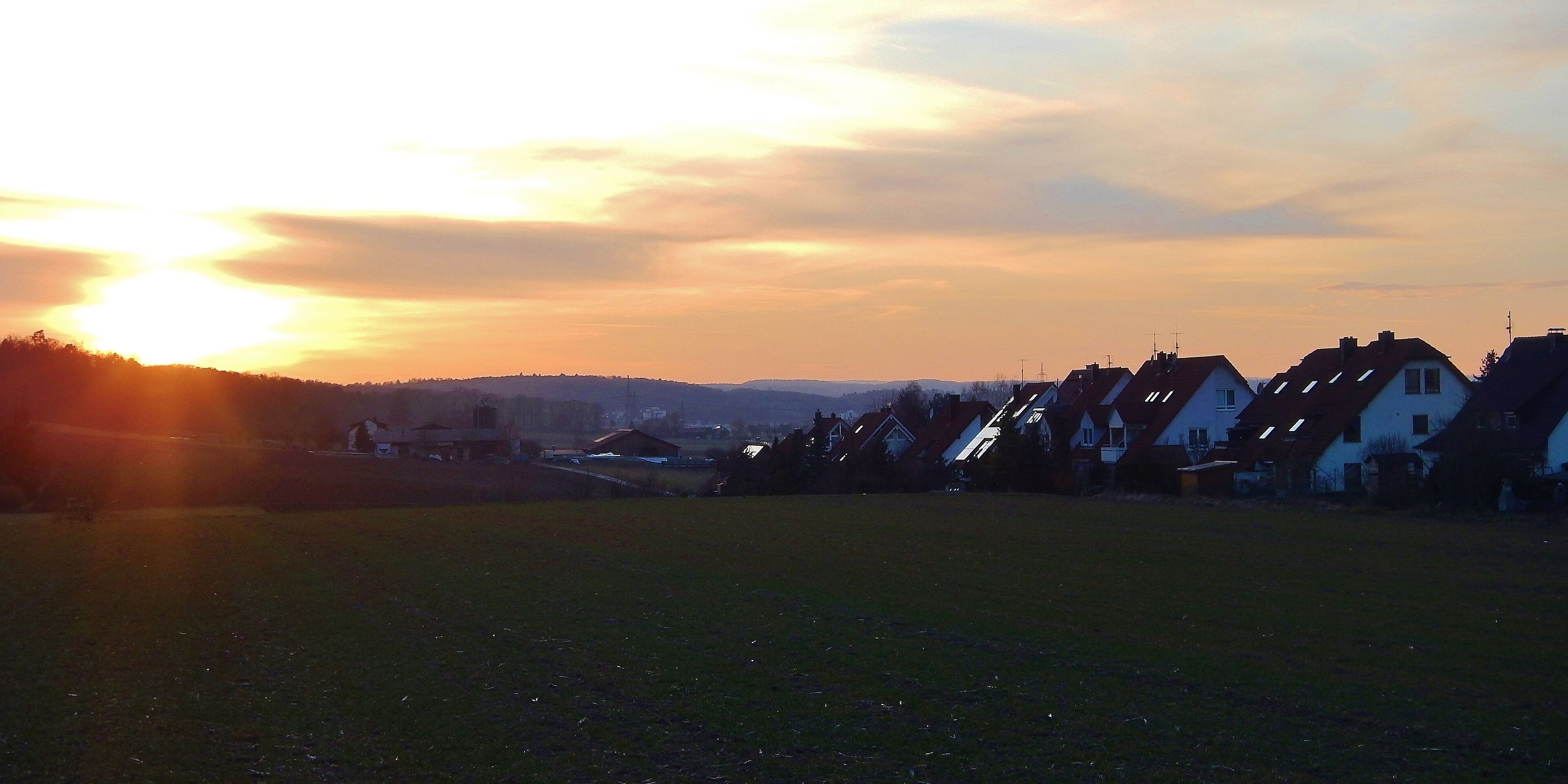 Sonnenuntergang über Warmbronn