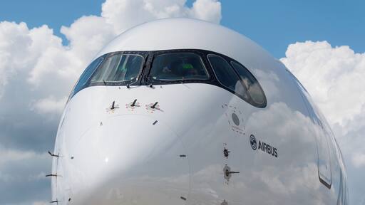 Airbus A350-941 (reg. F-WWCF, MSN 002) in Airbus promotional CFRP livery at ILA Berlin Air Show 2016.