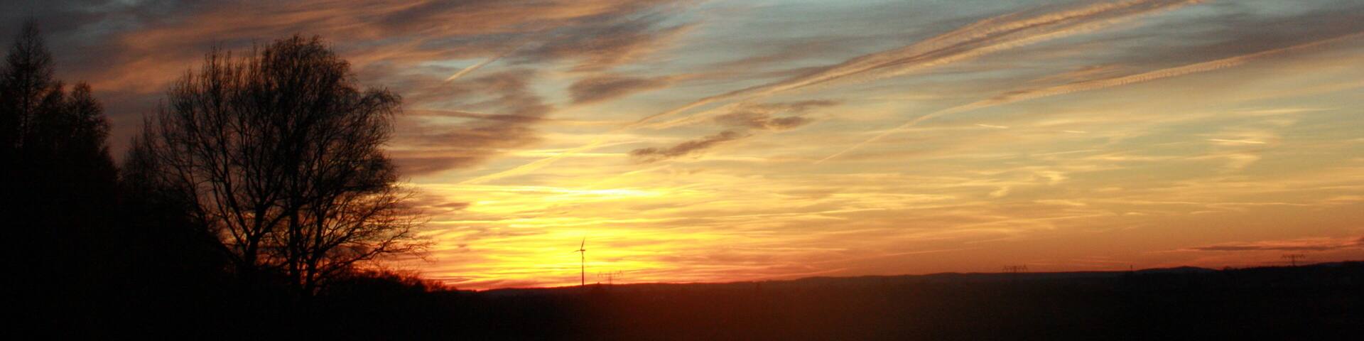 Abendhimmel über Biegen