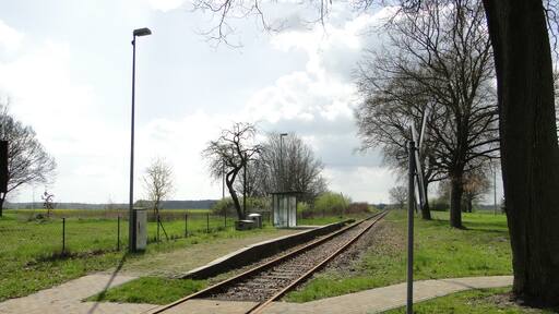 Train station in Laaske, disctrict Prignitz, Brandenburg, Germany