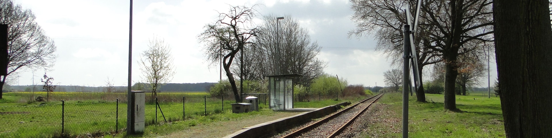 Train station in Laaske, disctrict Prignitz, Brandenburg, Germany