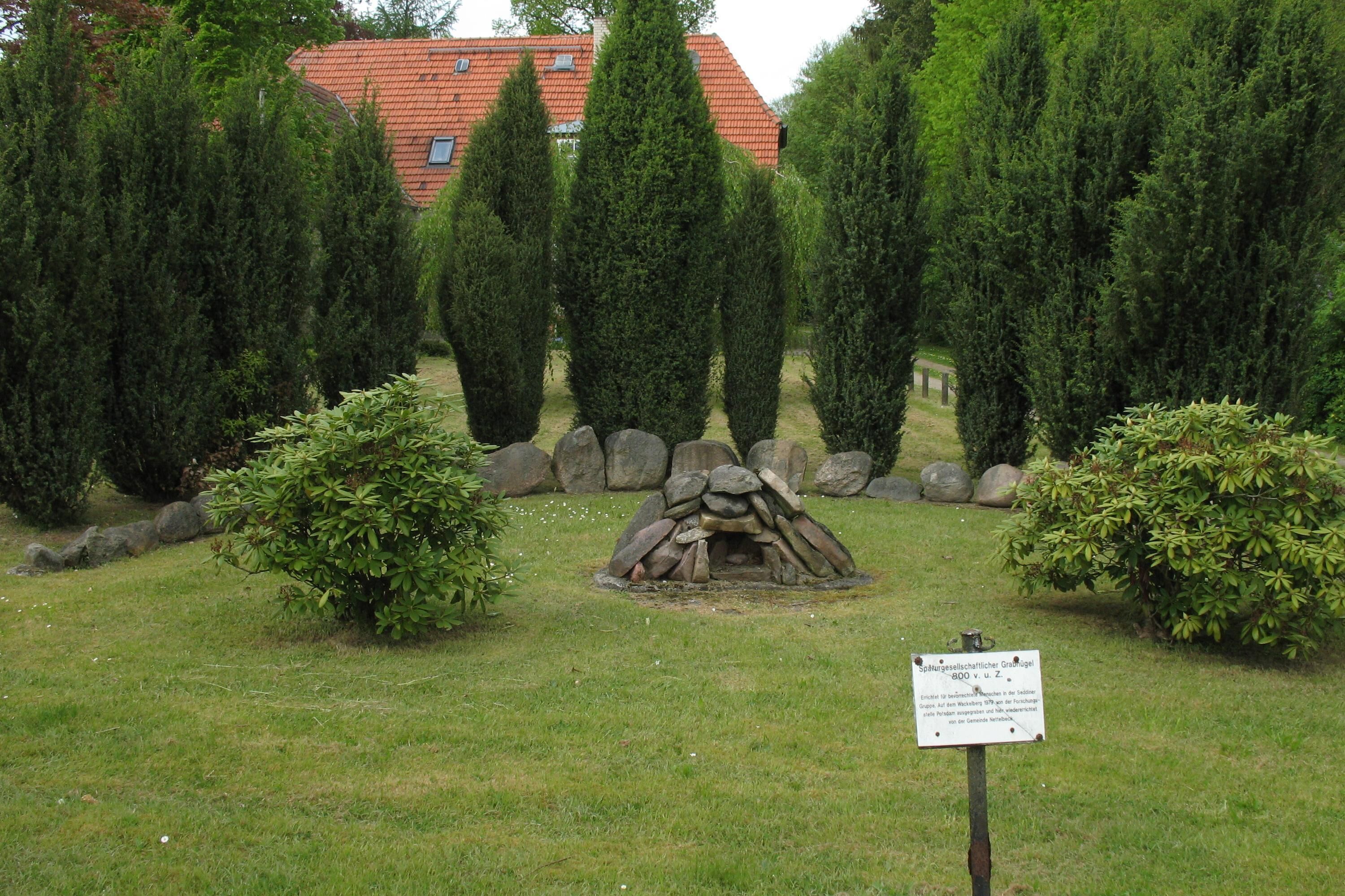 Grave mound in Putlitz-Nettelbeck in Brandenburg, Germany
