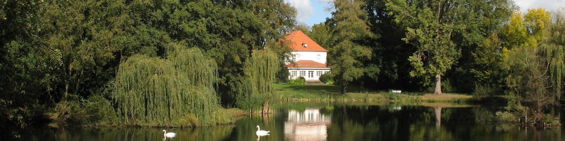 Park and manor house in Möglin in Brandenburg, Germany