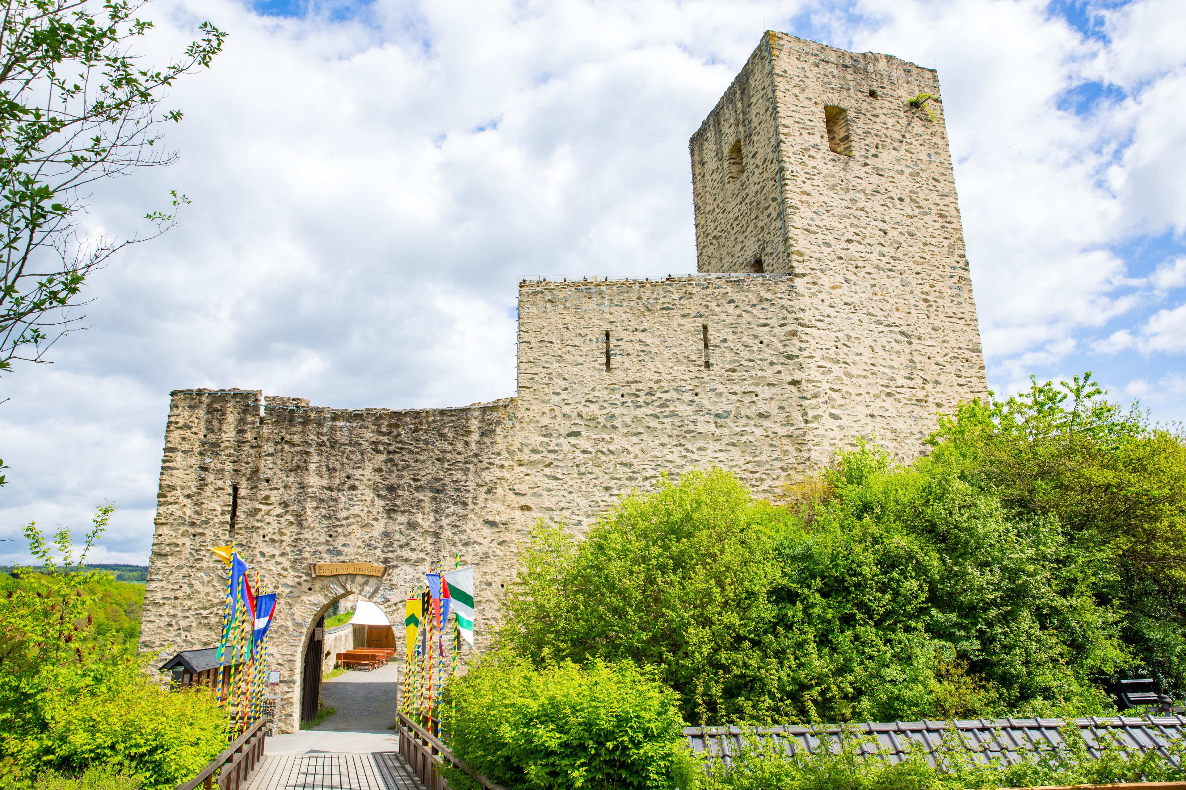 The medieval Freienfels Castle in Hessen, Germany