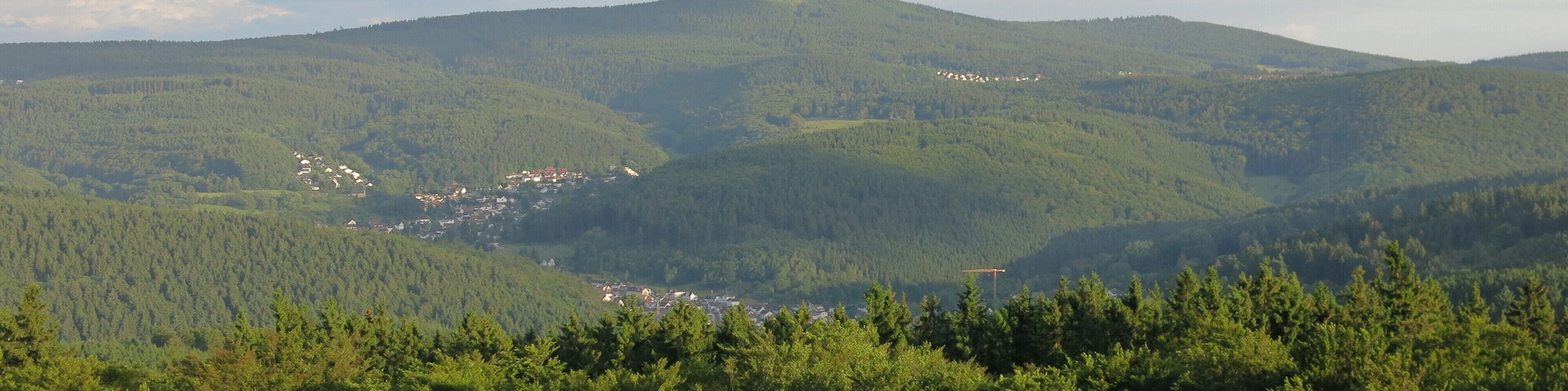 Große Feldberg in the Taunus mountains, seen from north (lookout tower on Pferdskopf)