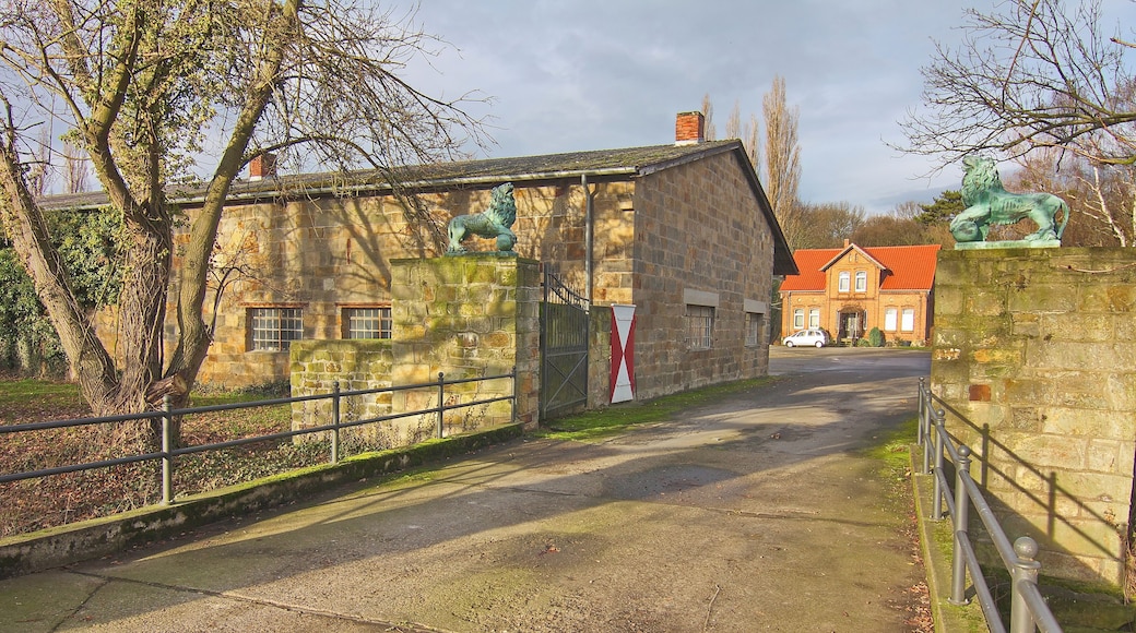 Auf dem Gutshof der Freiherren Knigge in Leveste steht das Herrenhaus, erbaut von 1728 bis 1732. Es ist von altem Baumbestand umgeben. Der Entwurf des Tores zur einst geplanten Zufahrt soll vom königlich hannoverschen Baumeister Georg Ludwig Friedrich Laves gemacht worden sein.