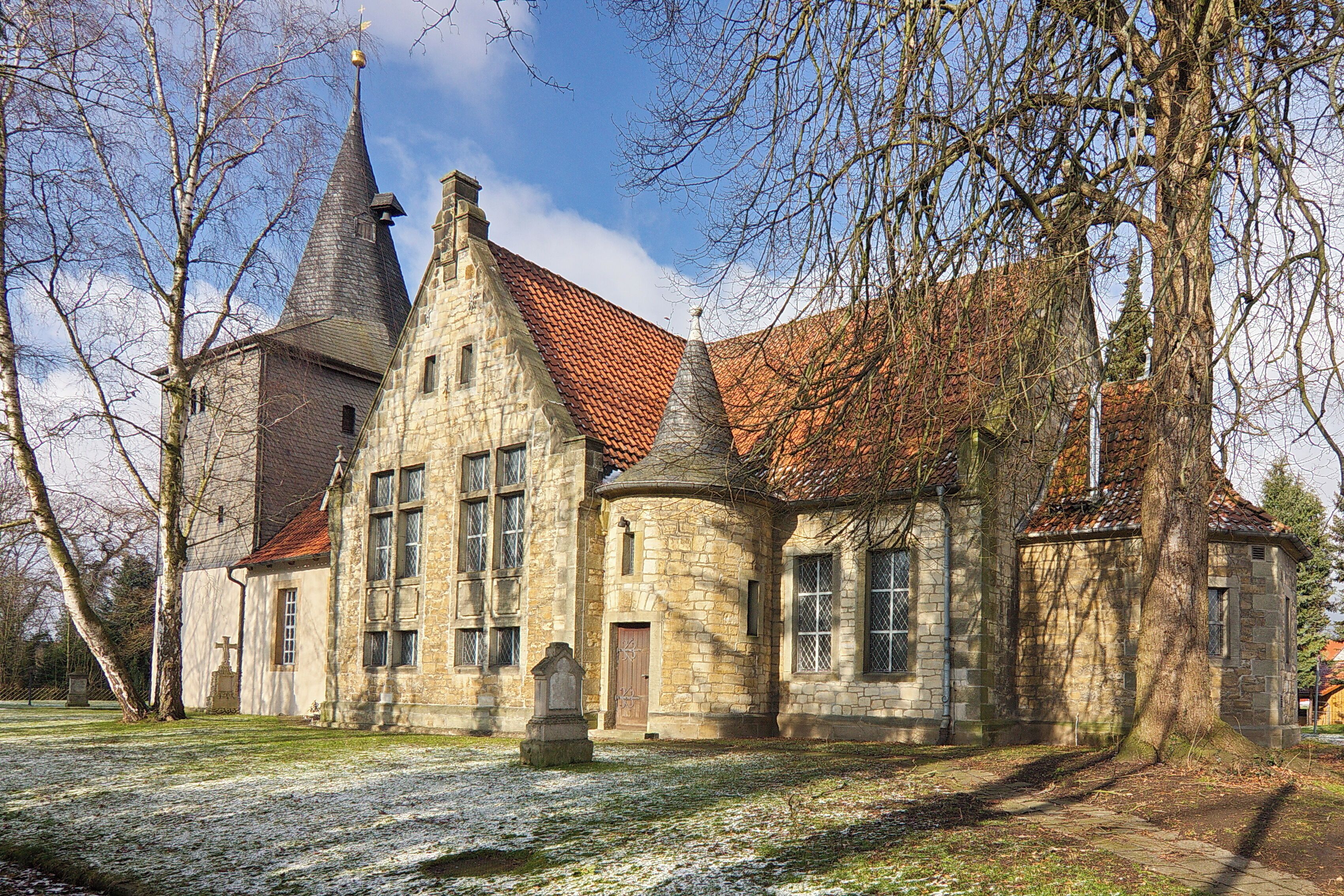 Kirche „Johannes der Täufer“ in Oberg (Ilsede), Niedersachsen, Deutschland