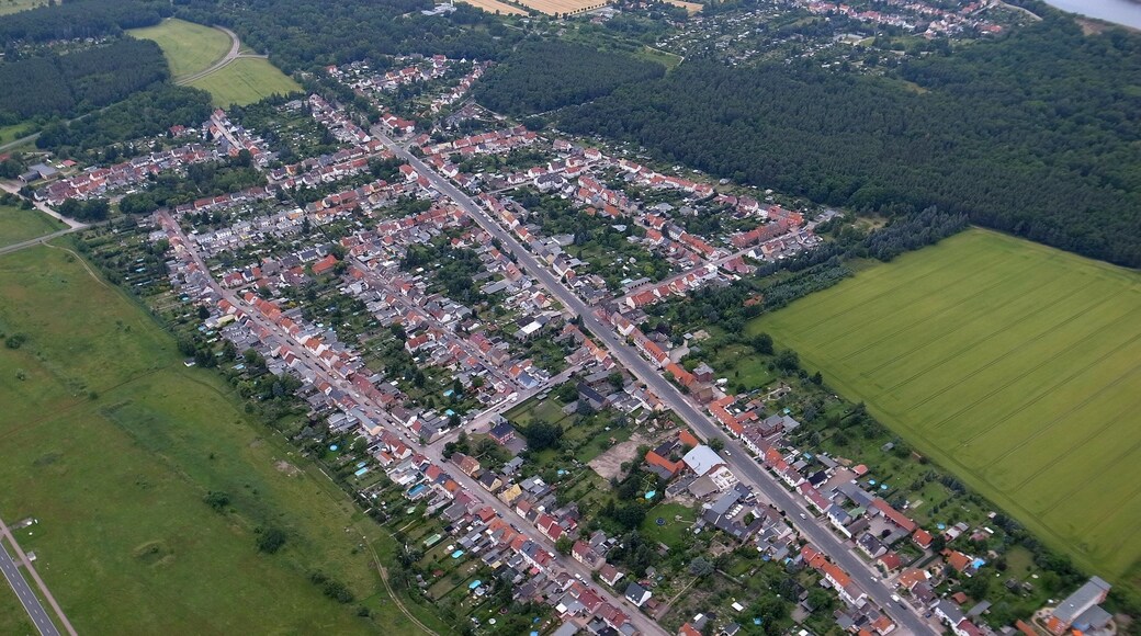 Dessau, Ortsteil Kleinkühnau, im Hintergrund Großkühnau