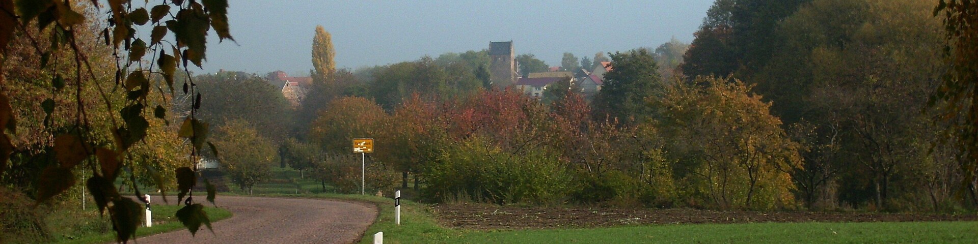 Autumnal landscape near Kaltenmark (Petersberg, district of Saalekreis, Saxony-Anhalt)