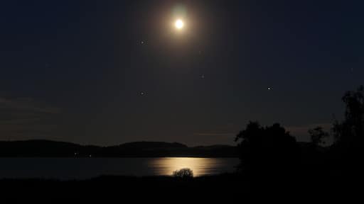Westensee by night. Taken in Felde, Schleswig-Holstein, Germany.