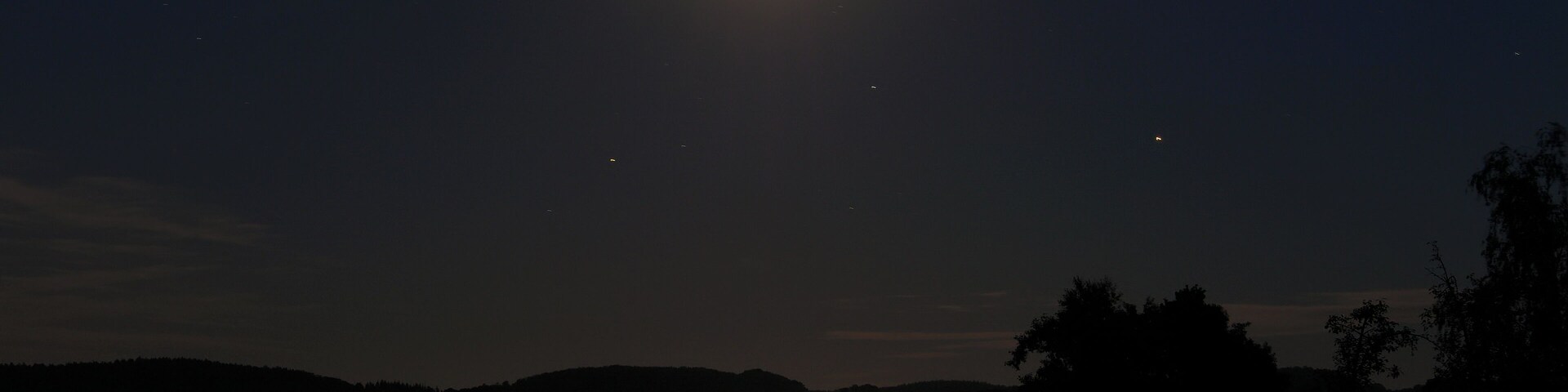 Westensee by night. Taken in Felde, Schleswig-Holstein, Germany.