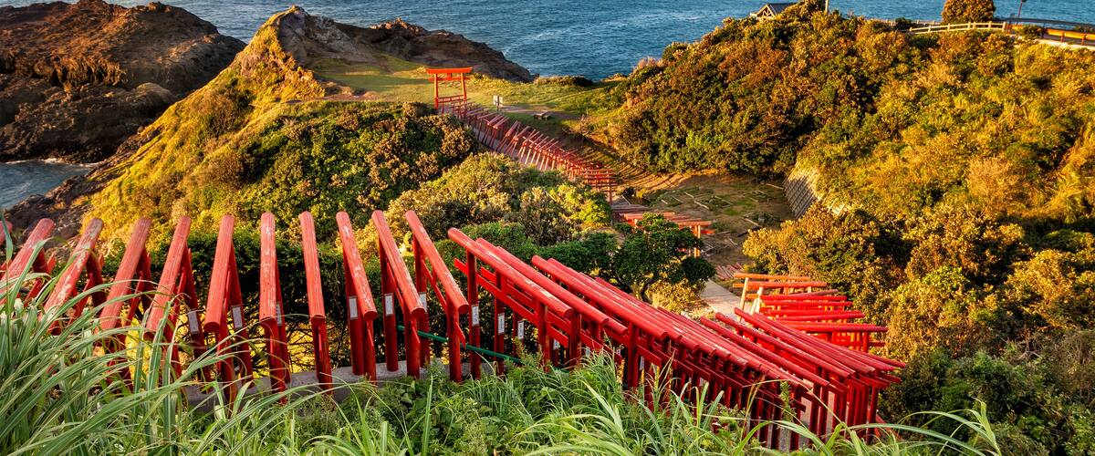 Torii Gates of the Motonosumi Inari Shrine in Yamaguchi, Japan