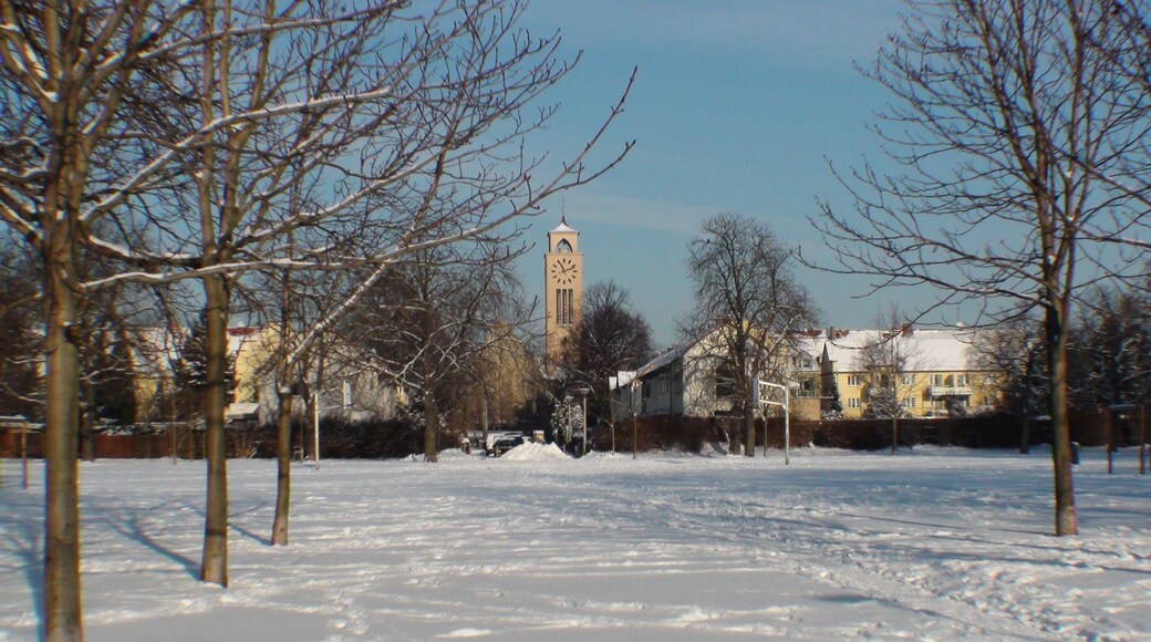 Am Grรผnen Feld 06130 Halle (Saale), Blick zur Lutherkirche
