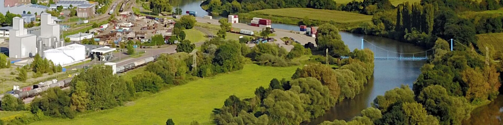 Halle (Saale) Hafen (Luftbildpanorama)