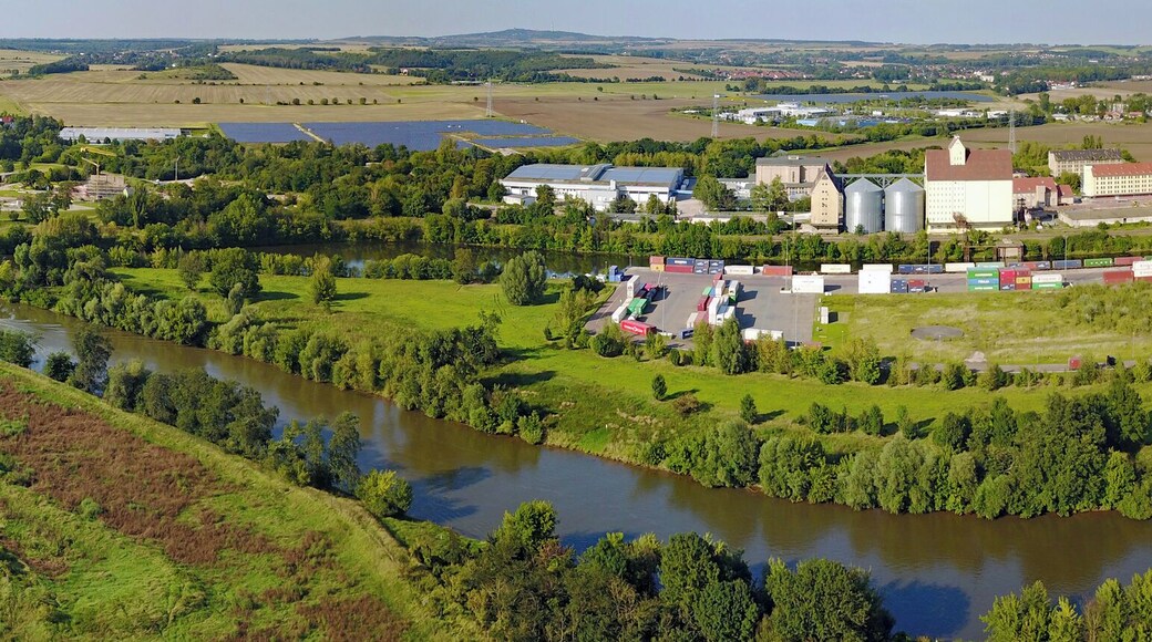 Halle (Saale) Hafen (Luftbildpanorama)