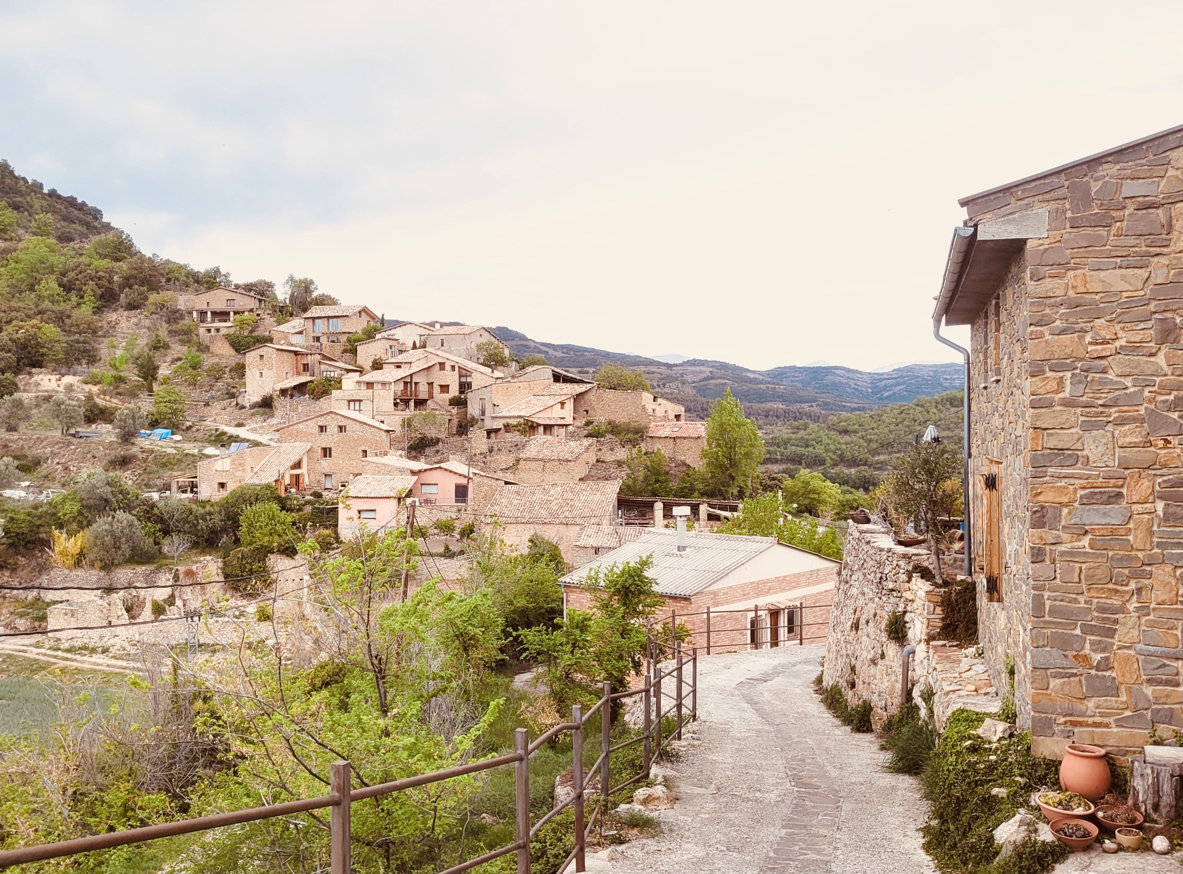 Santa Engràcia, a village in the municipality of Tremp at an altitude of 1000m at the top of the mountain. Villages of Catalonia.