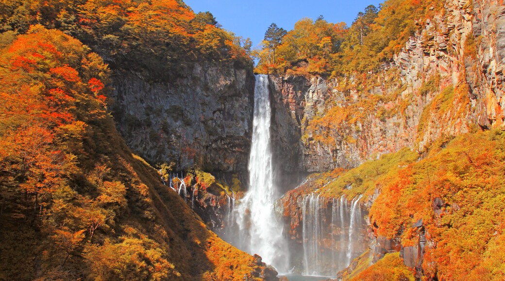 Kegon Falls in Autumn Season ,Nikko ,Japan.
