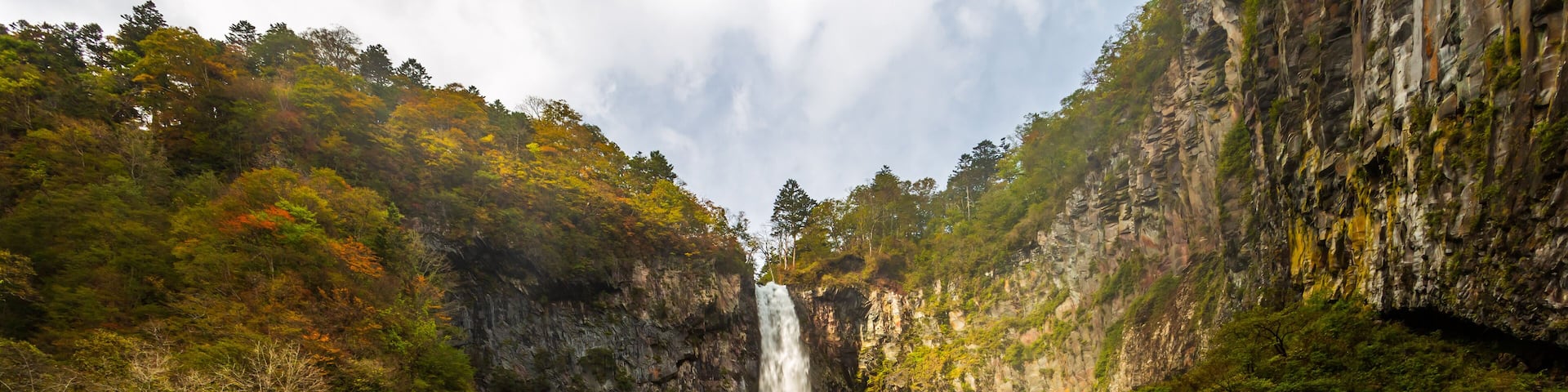 Kegon Falls in autumn at the Nikko National Park, Japan.