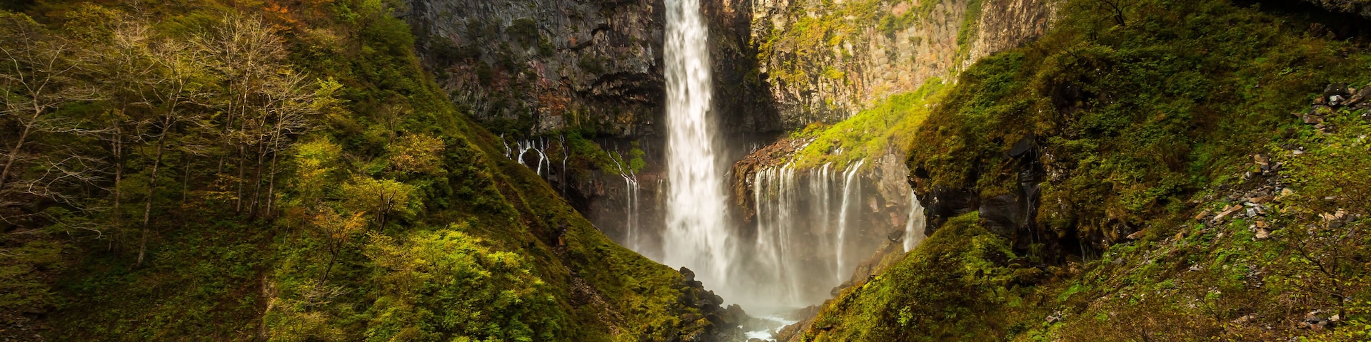 Kegon Falls in autumn at the Nikko National Park, Japan.