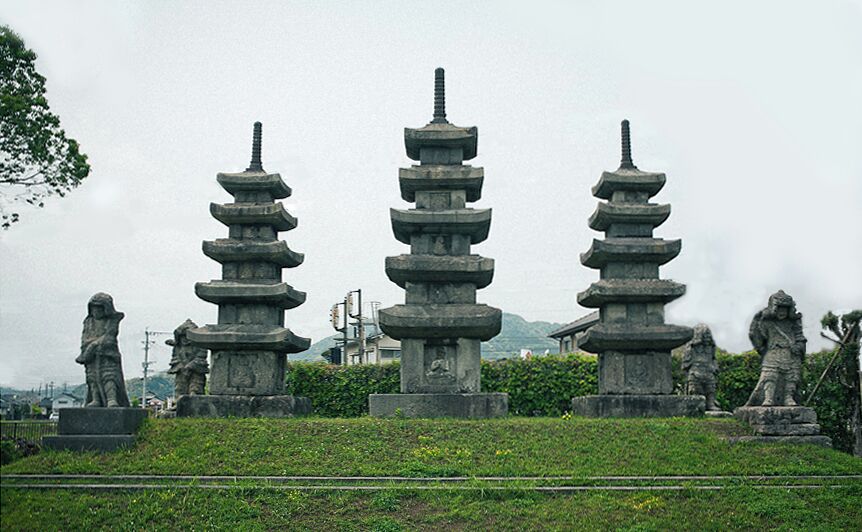 Hayato-zuka (Hayato tomb) in Hayato-chō, Kirishima, Kagoshima, Japan.