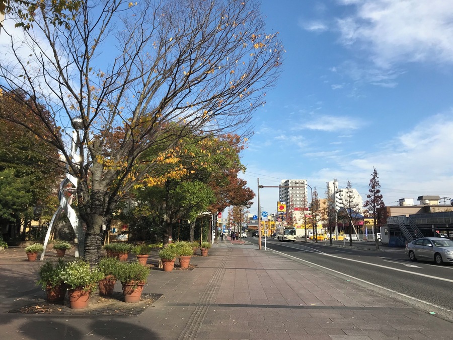 駅前交番西交差点東側の様子