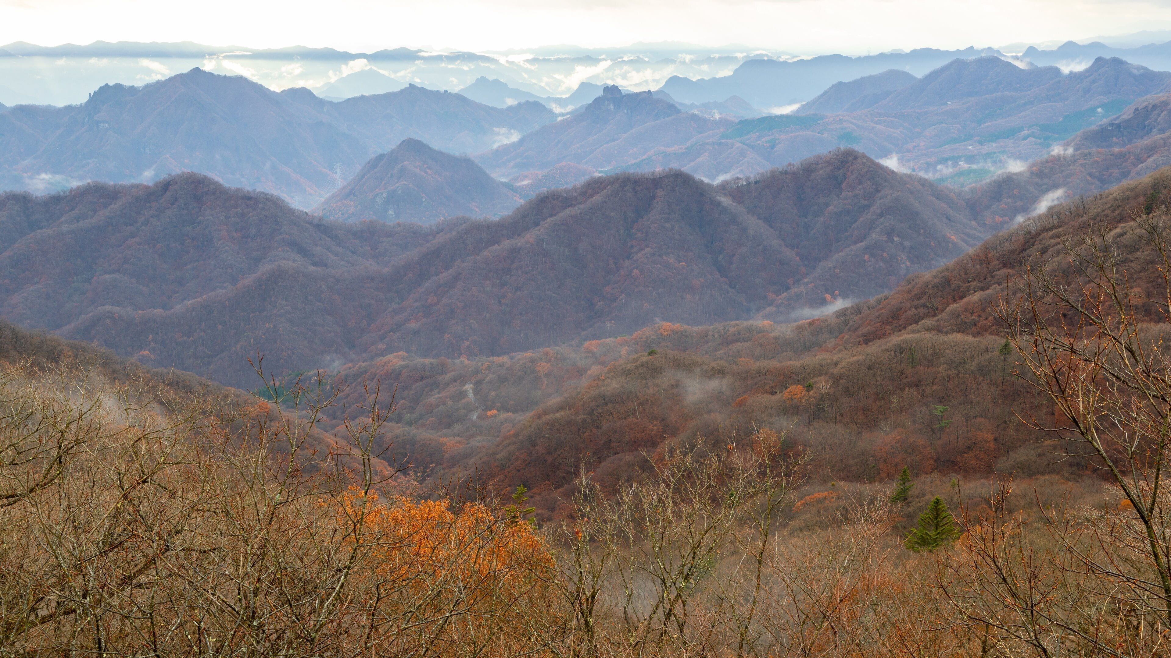 Usui Pass Observation Platform featuring mountains, tranquil scenes and landscape views