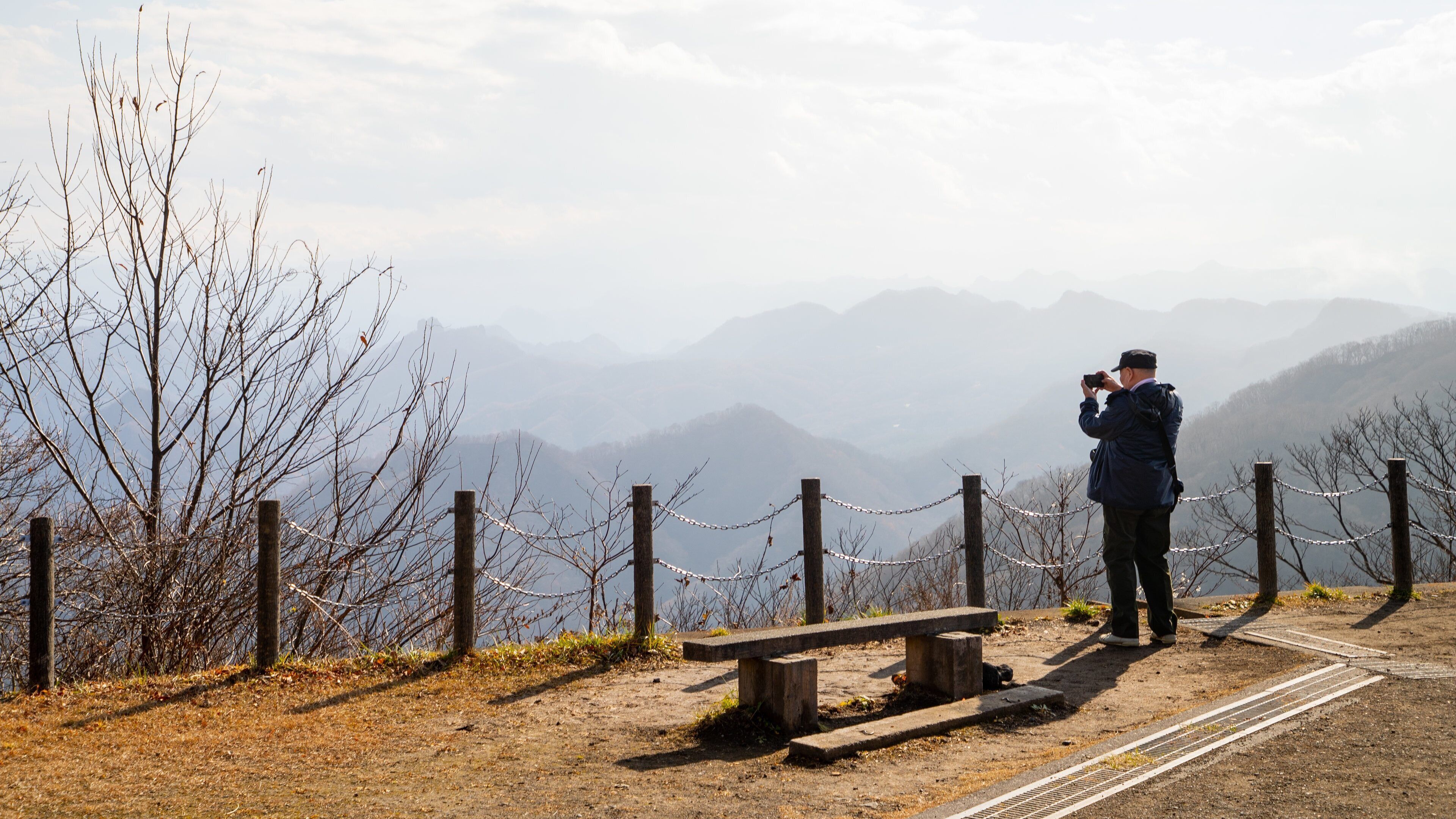 Usui Pass Observation Platform which includes tranquil scenes, landscape views and views
