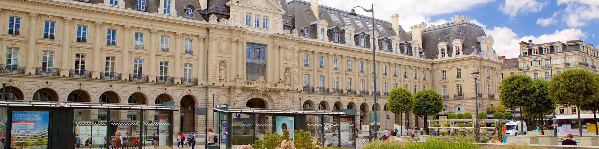 Rennes which includes heritage elements