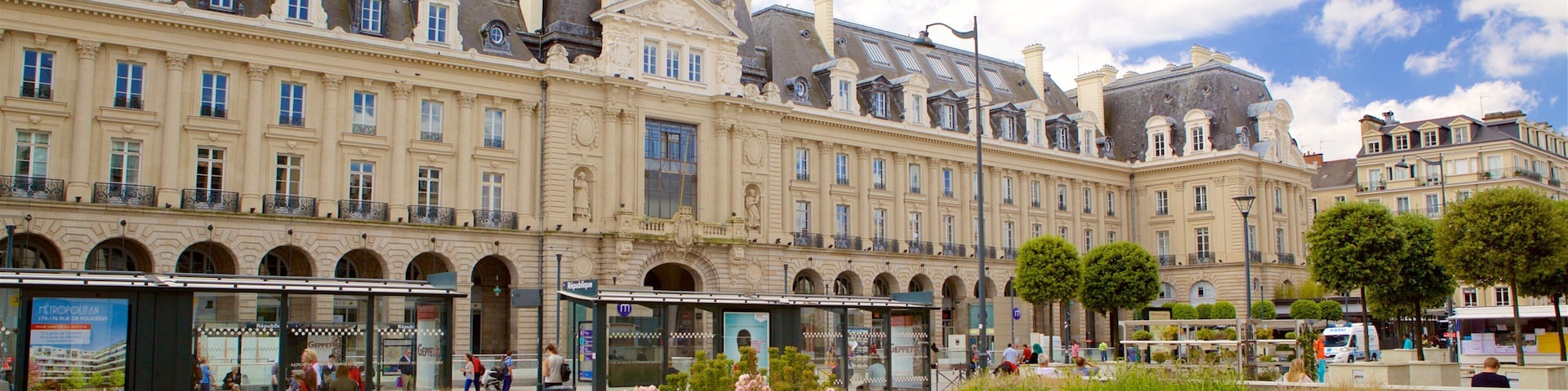 Rennes which includes heritage elements