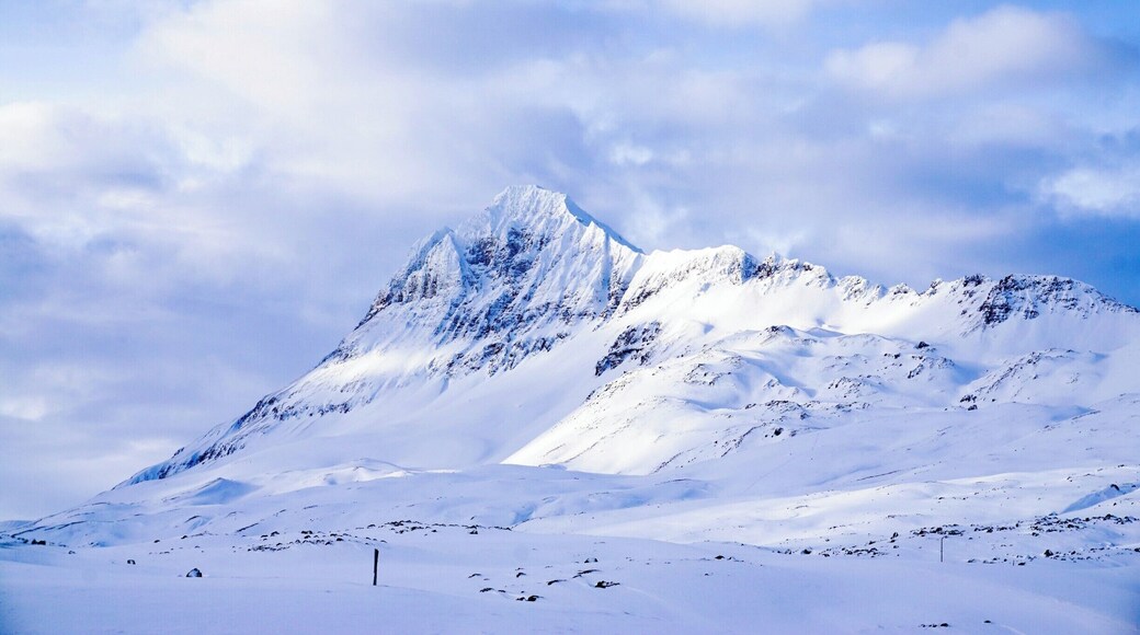 While driving back from Akureyri in North Iceland to Reykjavik, my friend and I found ourselves so overwhelmed by the sight of this beautiful mountain bathed in the Arctic light that we stopped the car, got out and silently stood and stared for several minutes. Then, I knew I had to take a photo of it, not only to remind me of this sight but also of that perfect moment. #Blue