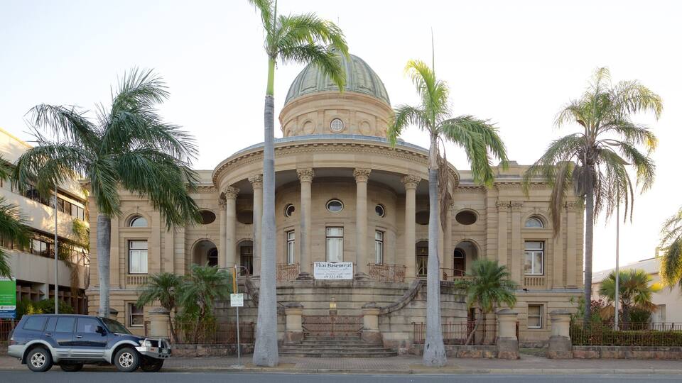 Rockhampton mostrando arquitectura patrimonial y elementos patrimoniales
