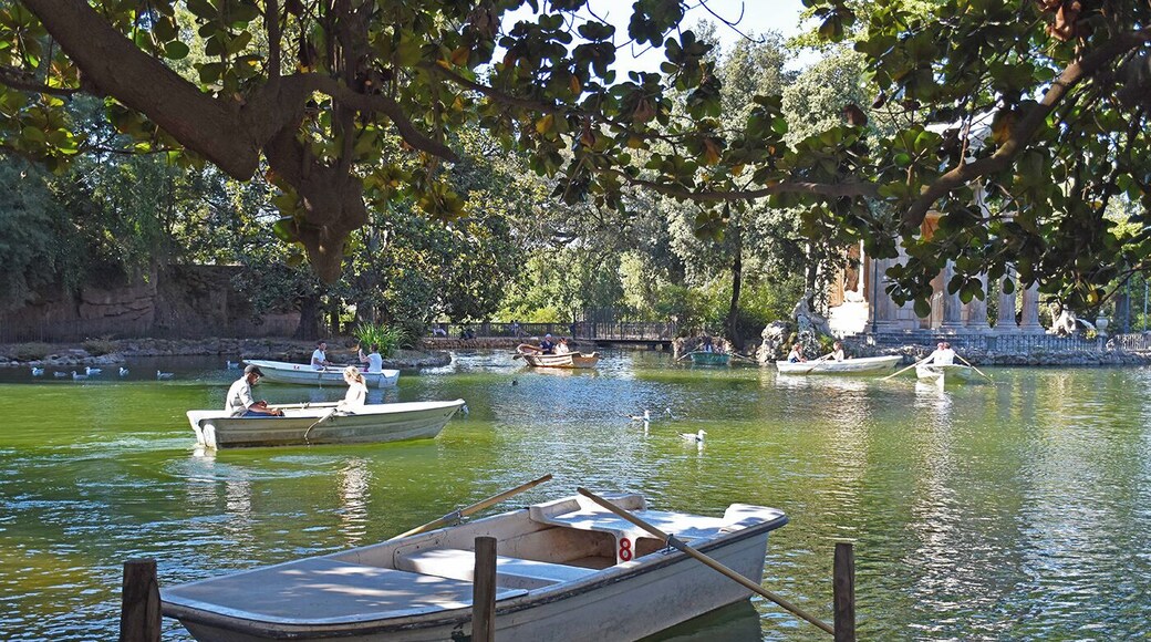 Beautiful garden to walk and relax in Rome with a great small lake in the middle where you can row